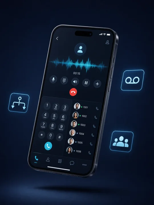 Ramal Consult PABX utilizado no celular
